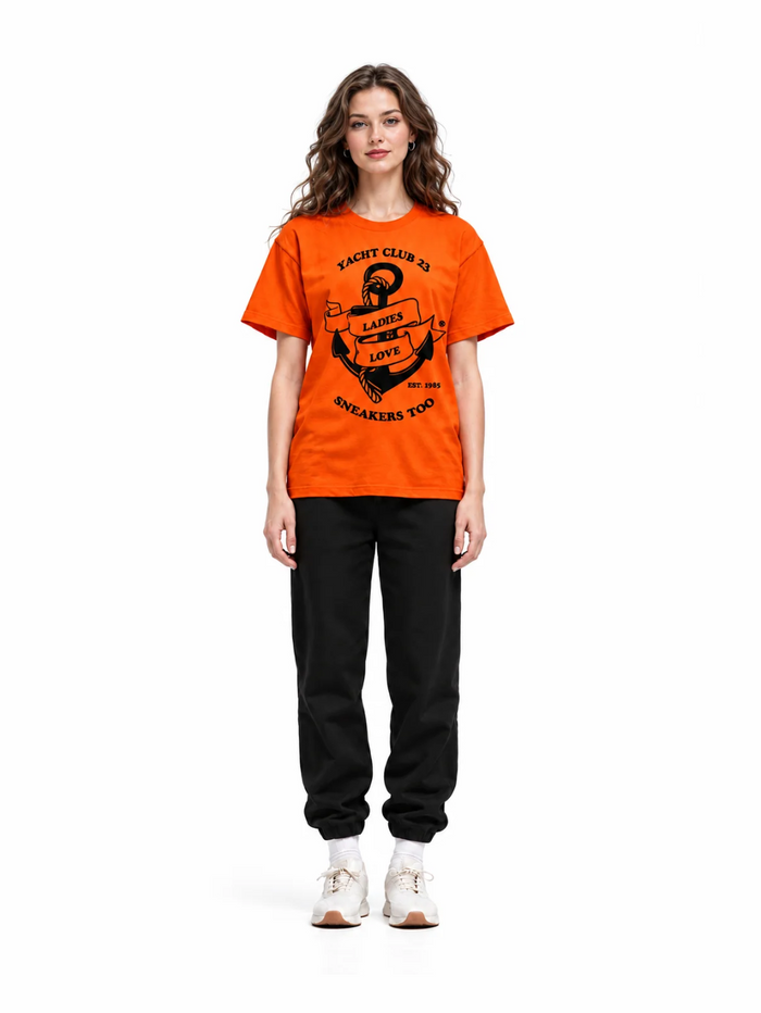 LLST™ "Yacht Club 23" Tee — Orange & Black