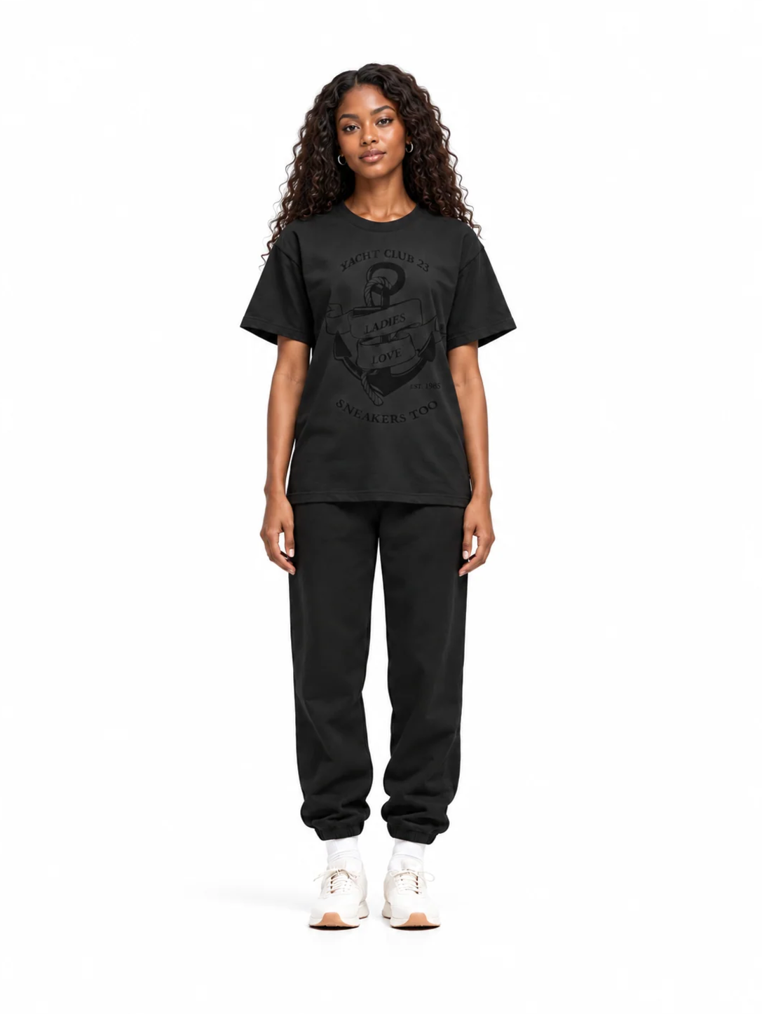 LLST™ "Yacht Club 23" Tee — Black on Black