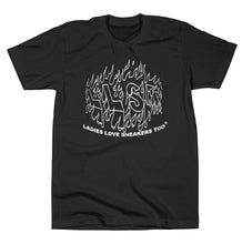 Load image into Gallery viewer, *LADIES LOVE SNEAKERS TOO™ FIRE" T-Shirt