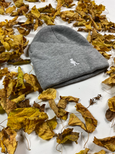 Load image into Gallery viewer, Stacksandkicks™ "SK" Grey and White Beanie